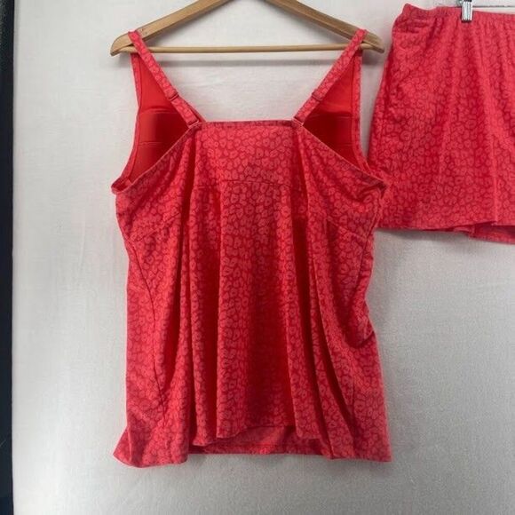 Lane Bryant Tankini Size 42C Top/ 22 Bottom Pink Animal Print Underwire‎ - Picture 6 of 11